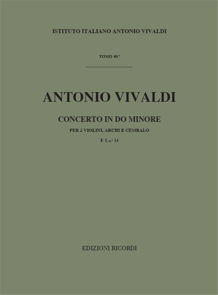 Concerti Per Vl. Archi E B.C.: Per 2 Vl. In Do